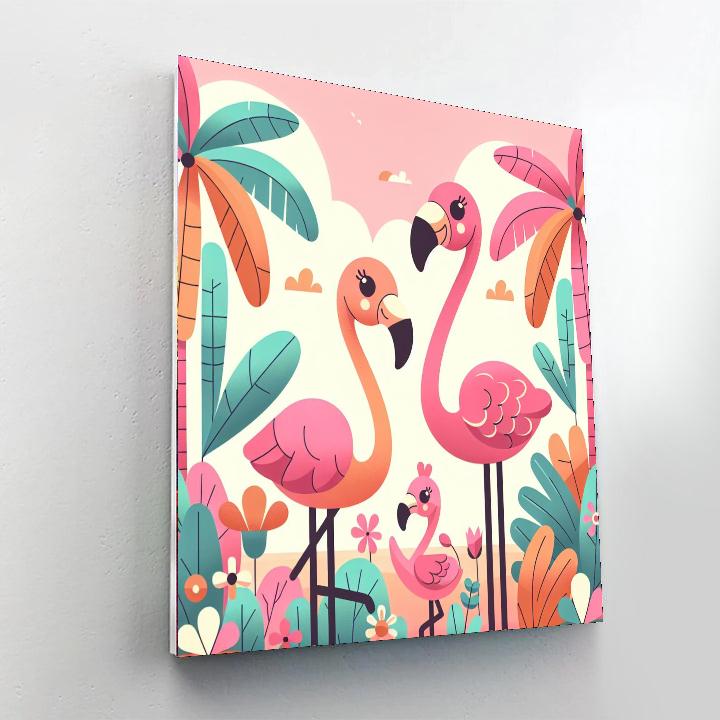 Fun Flamingos Paint By Numbers Kits