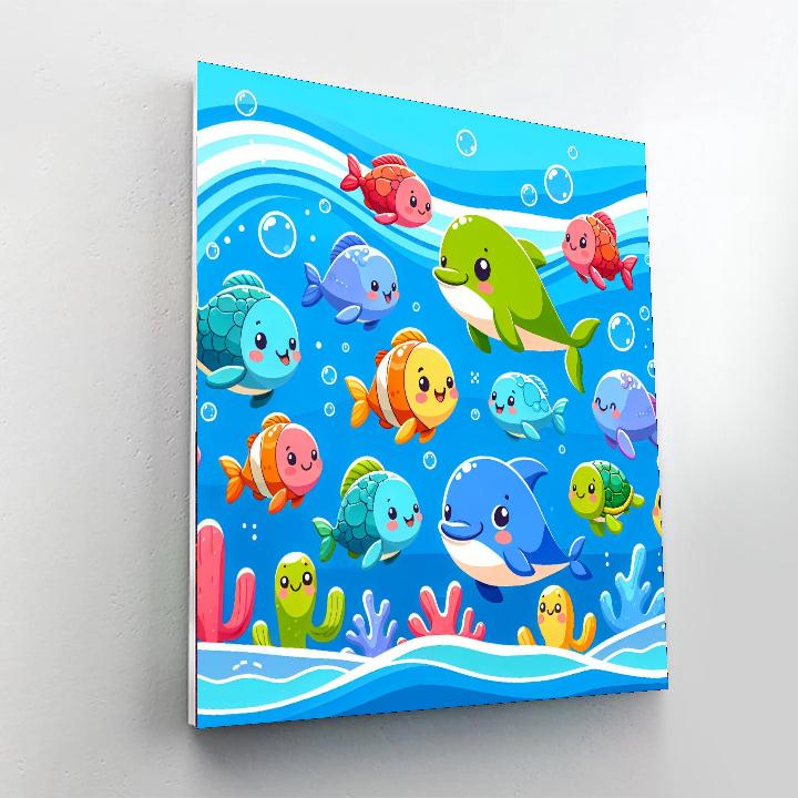 Bubbly Sea Adventure Paint By Numbers Art