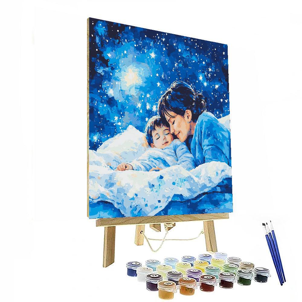 Reading Together Under The Stars Number Painting