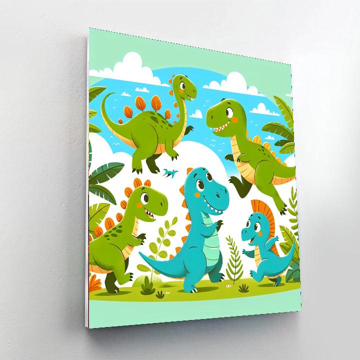 Wondrous World Of Dinosaurs Paint By Numbers