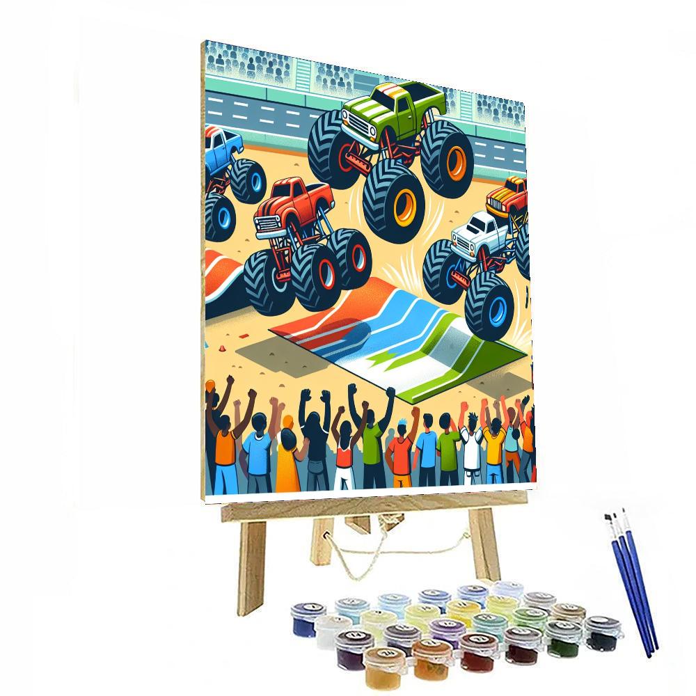 Monster Truck Mania DIY Paint By Numbers