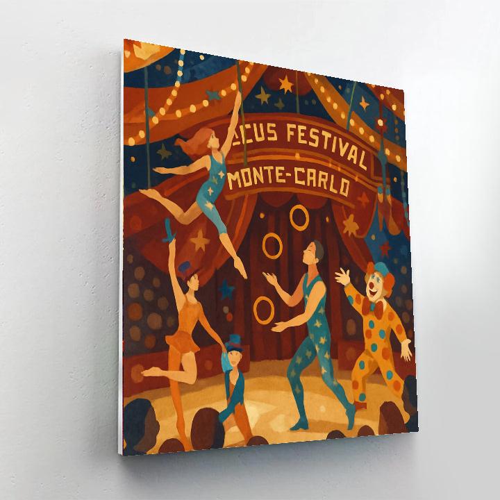 Circus Festival Of Monte Carlo Painting By Numbers Kit