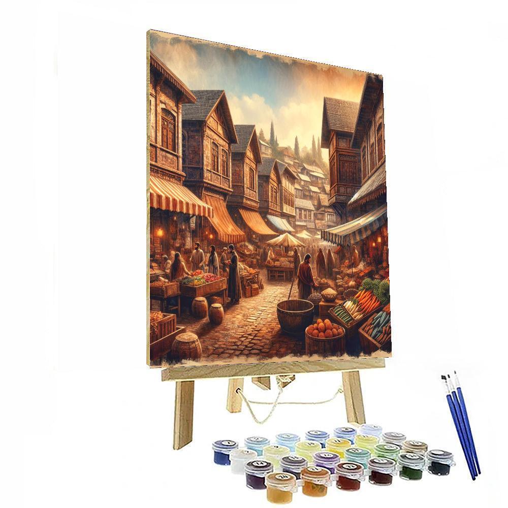 Historical Market Town Numbered Painting Kits