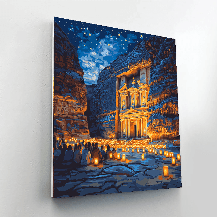 Petra By Night - Petra Paint By Numbers Kits