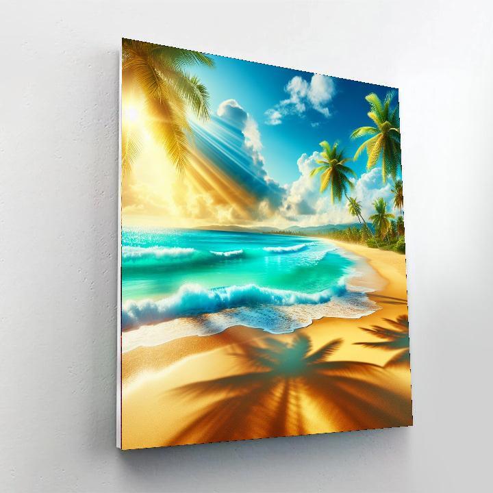 Radiant Tropical Beach Paint By Number
