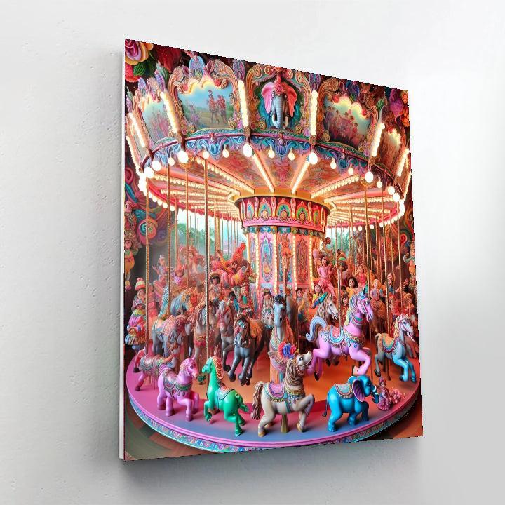 Charming Carousel Rides Paint By Numbers Art