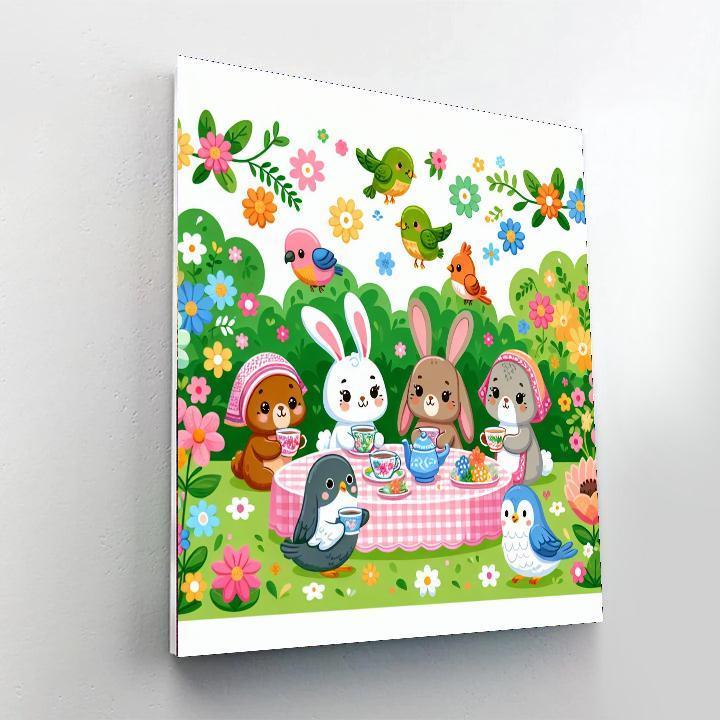 Garden Party Friends DIY Paint By Numbers