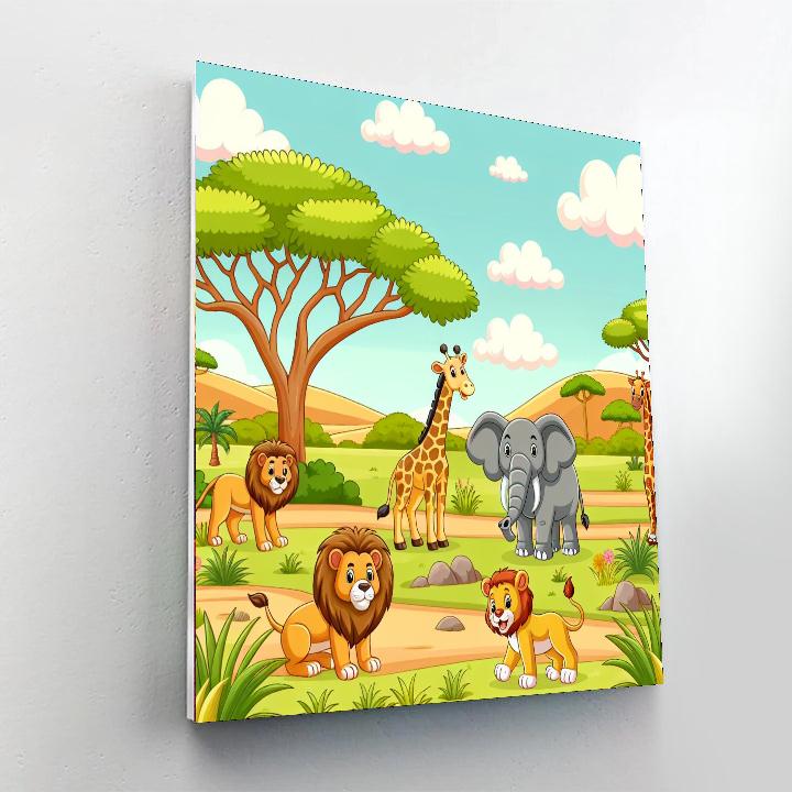 Safari In Savannah Painting Number Kit