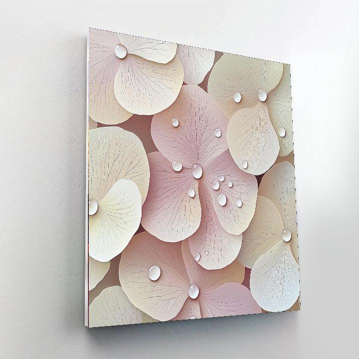 Leonardo Da Vinci Inspired Harmony Of Petals And Dew  Paint By Number