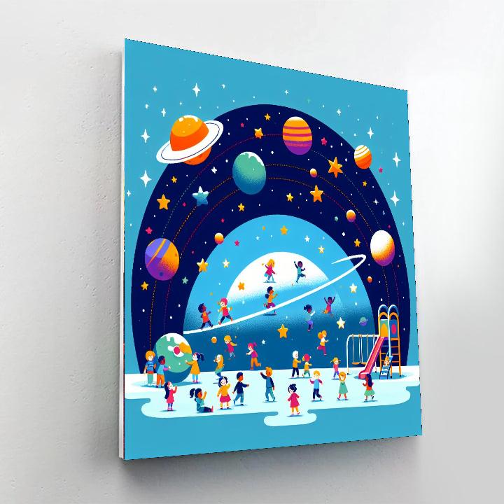 Space Adventure Playground Painting Number Kit