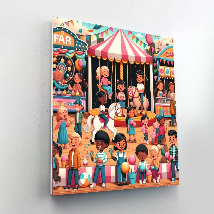 Sunny Carnival Day Number Painting