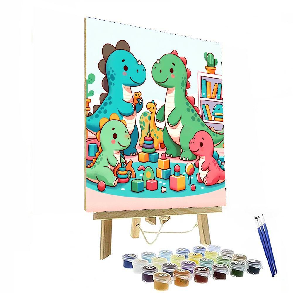 Adventurous Dino Daycare DIY Paint By Numbers