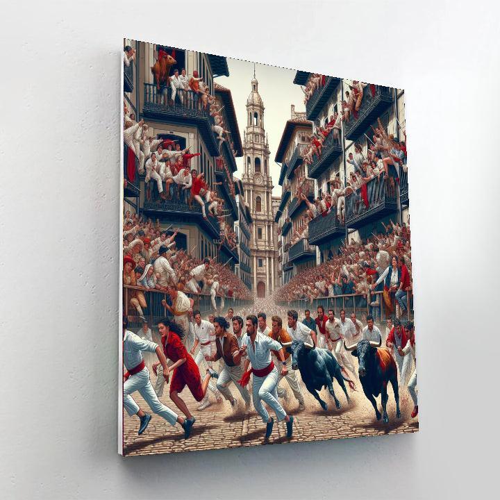 Festival Of San Fermin - Pamplona Number Painting