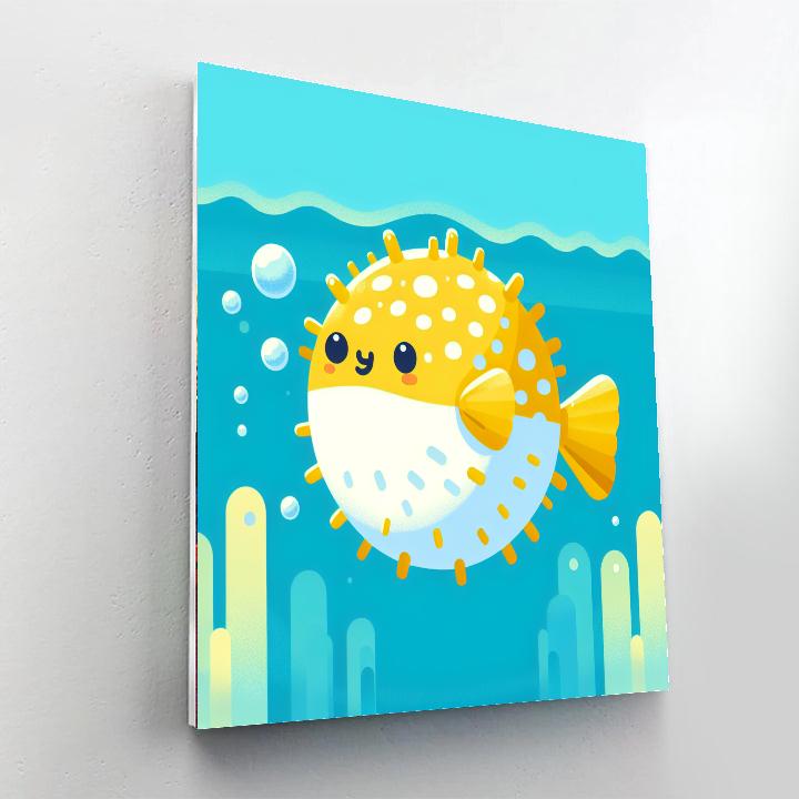 Perky Pufferfish Paint By Number