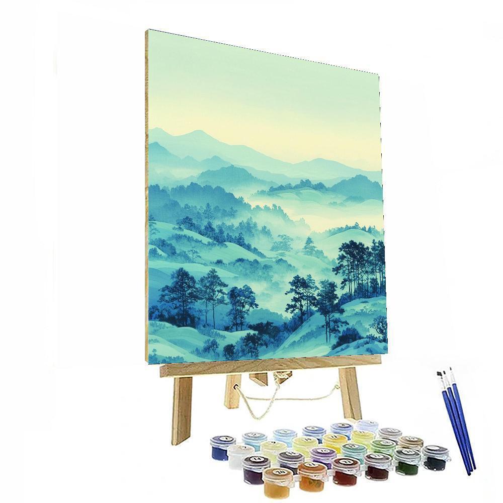 Utagawa Hiroshige Inspired Eternal Morning Mist  Number Painting