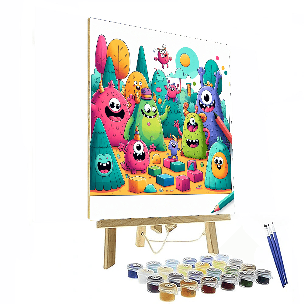 Funky Monster Adventures Number Painting
