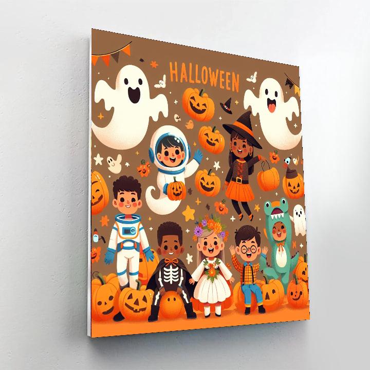 Happy Halloween Friends Paint By Numbers Art