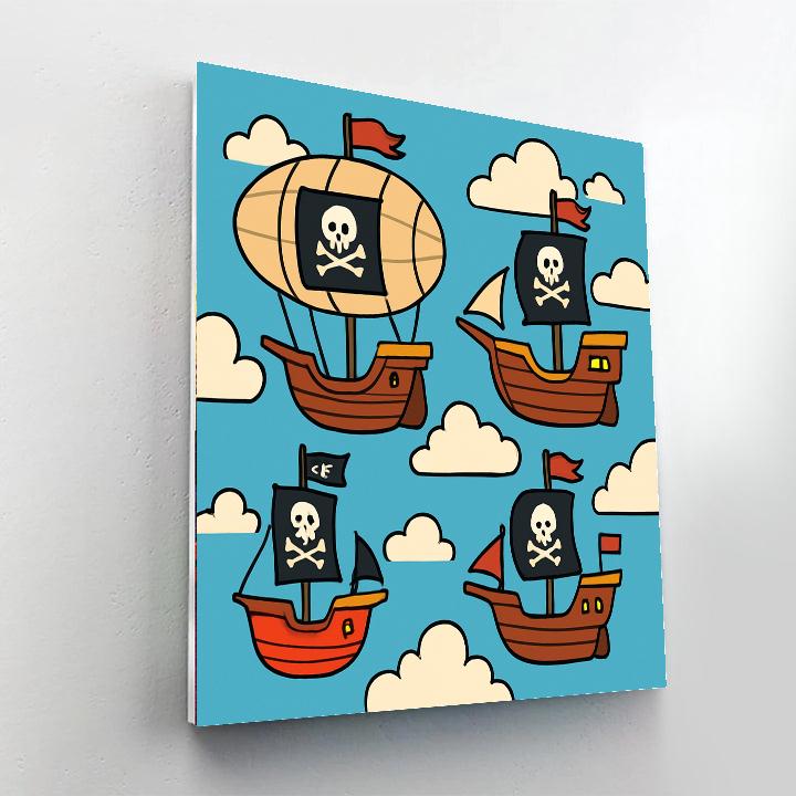 Adventurous Sky Pirates DIY Paint By Numbers