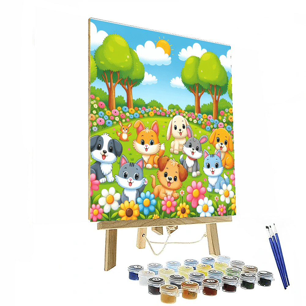 Magical Pet Playground Painting By Numbers Kit