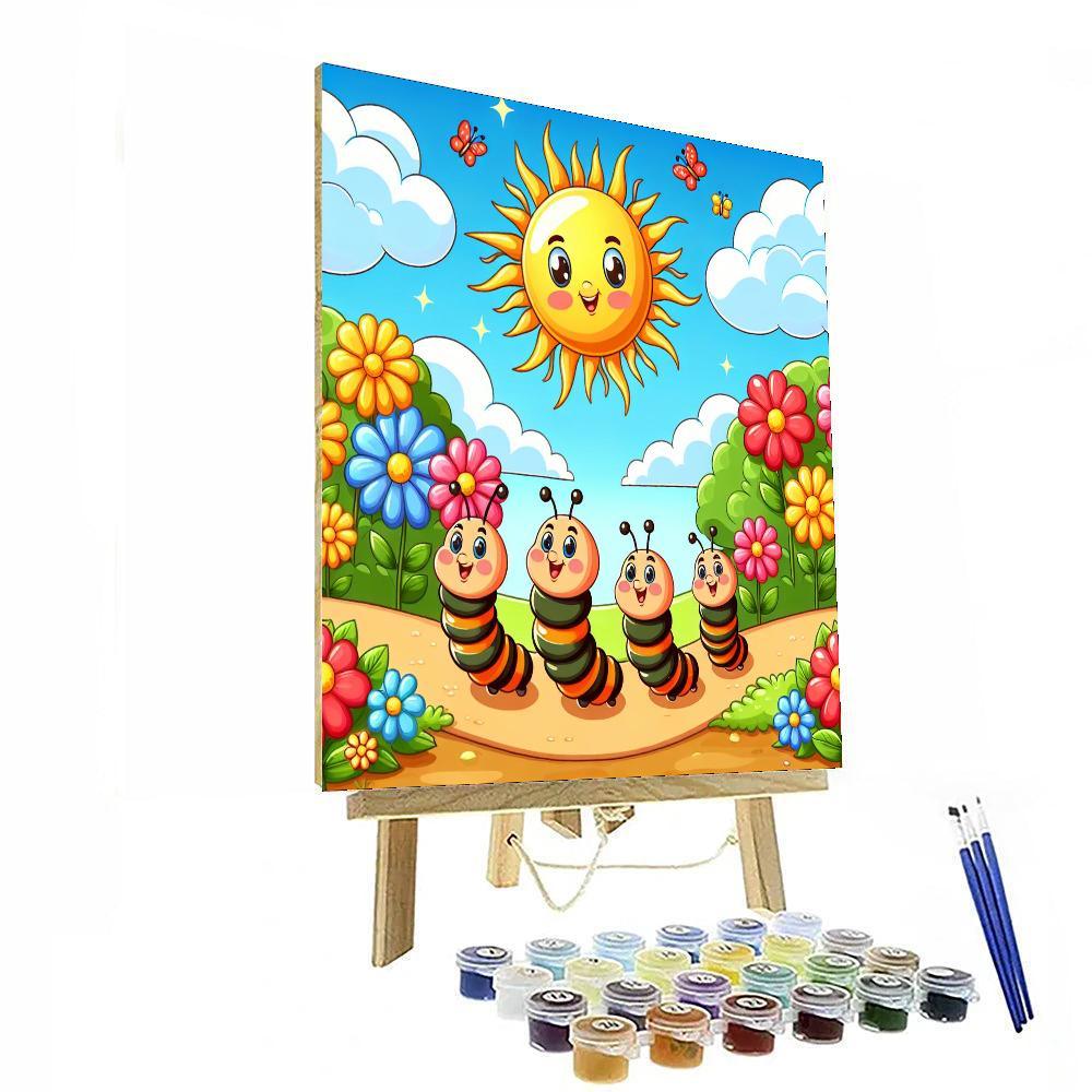 Cheery Caterpillar Parade Paint By Numbers