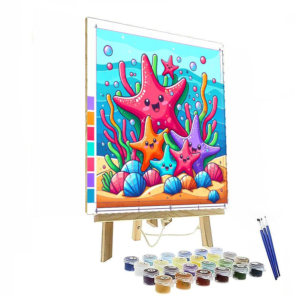 Shimmering Starfish Soiree Numbered Painting Kits