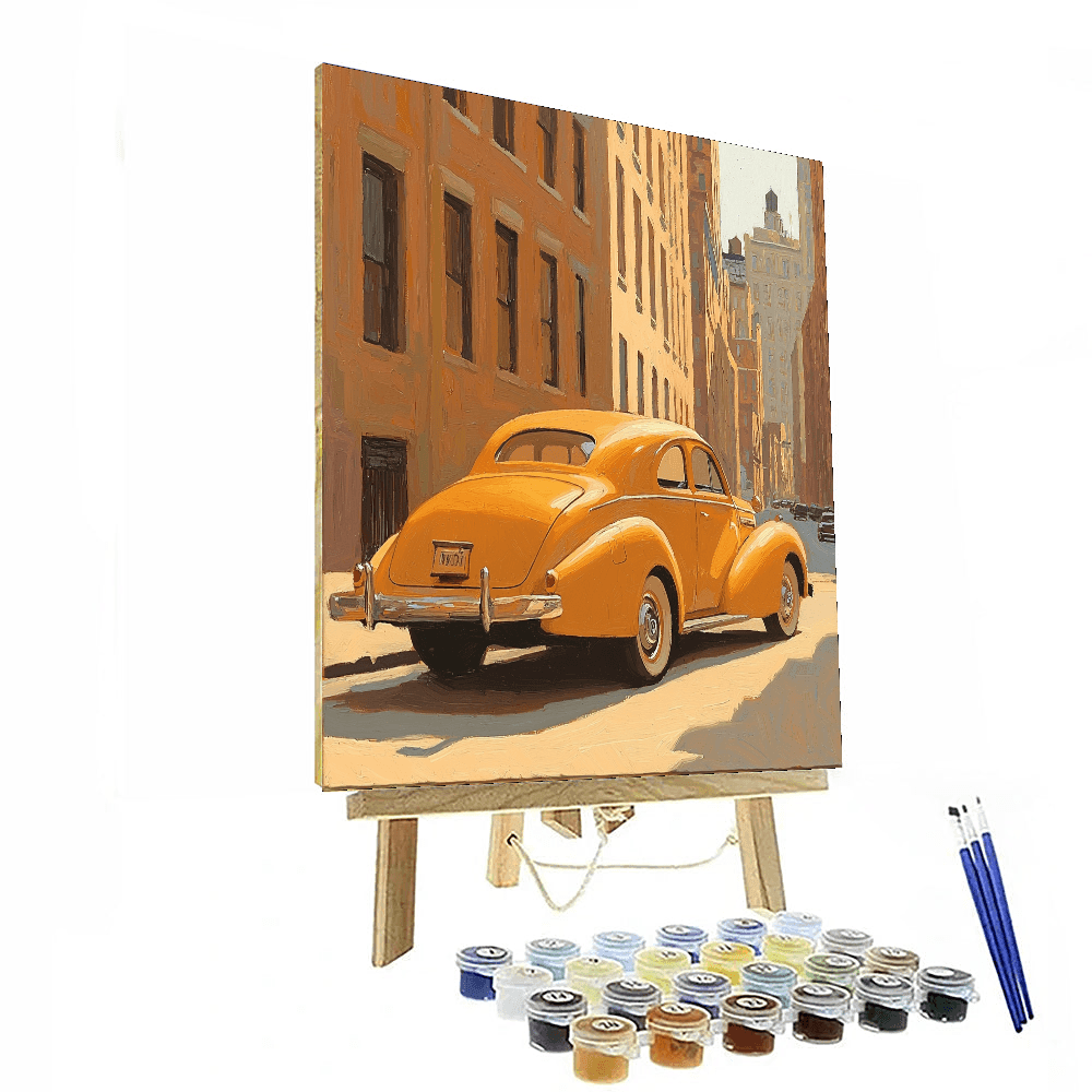 Edward Hopper Inspired Vintage Automobile  Paint By Numbers