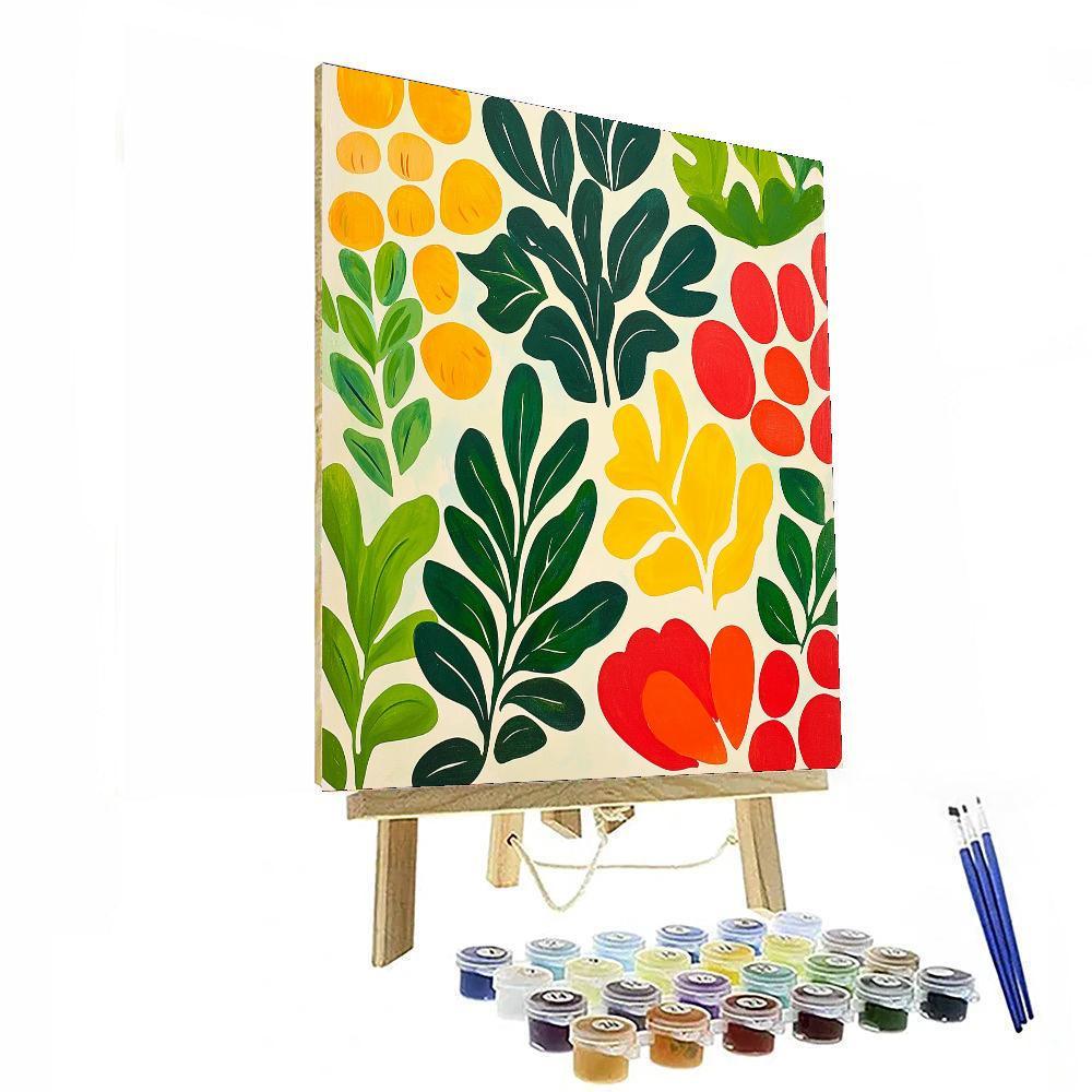 Henri Matisse Inspired Whimsical Vegetables  Paint By Number
