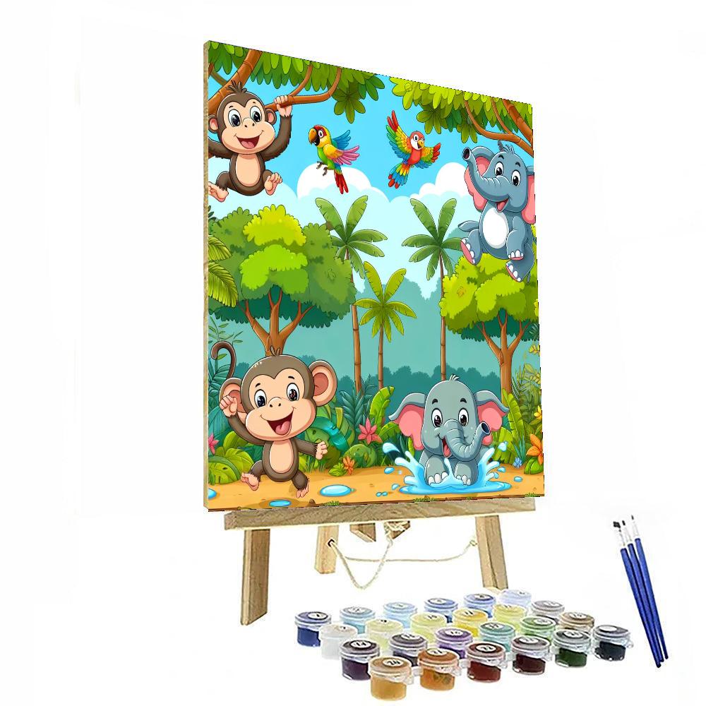 Curious Jungle Adventure Numbered Painting Kits