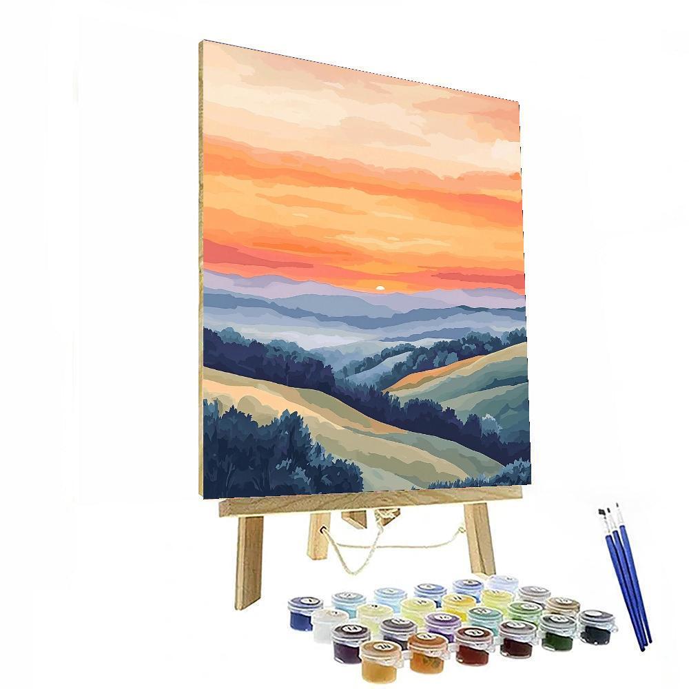 Michelangelo Inspired Serene Sunsets  Paint By Color