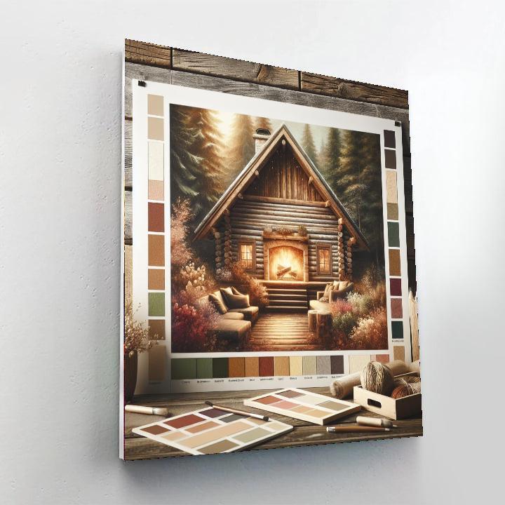 Charming Rustic Cabin Retreat Paint By Color
