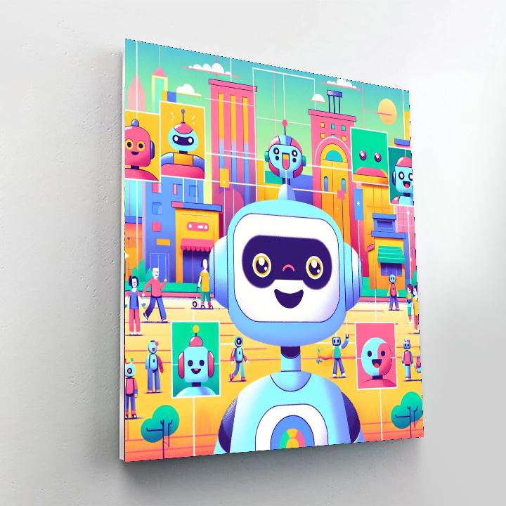 Silly Robots Paint By Numbers Art