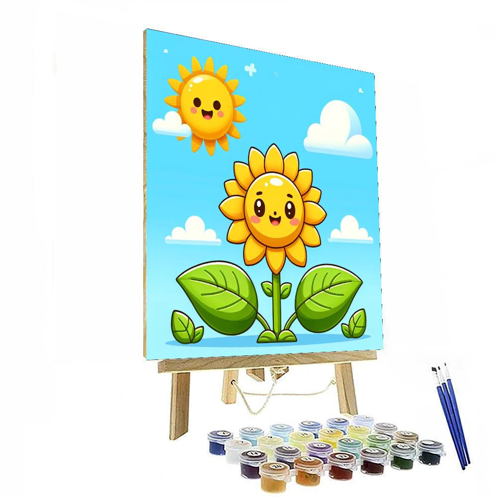 Singing Sunflower Number Painting