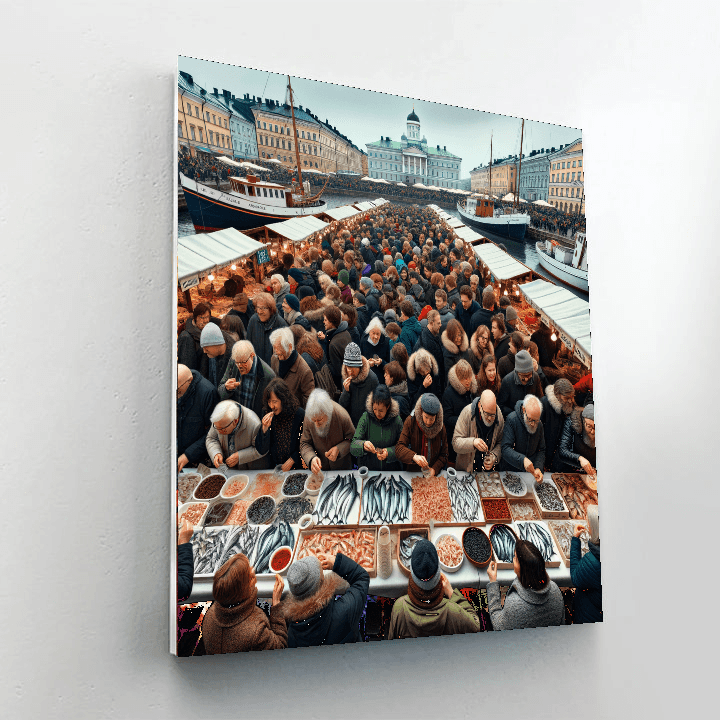 Helsinki Baltic Herring Market - Helsinki Painting By Numbers Kit
