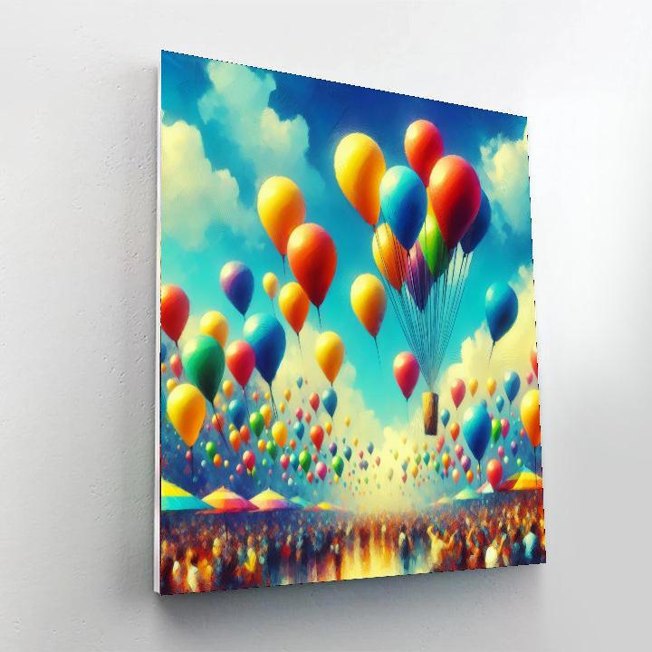 Rainbow Balloon Fiesta DIY Paint By Numbers