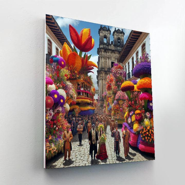 Flower Festival - Guatemala Paint By Color