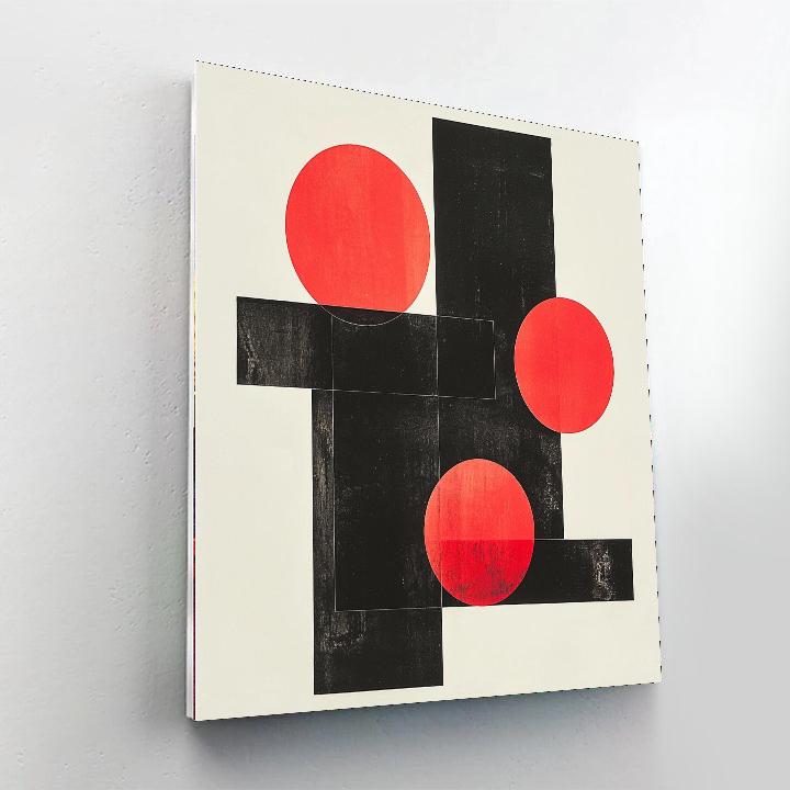 Kazimir Malevich Inspired Geometric Balance  DIY Paint By Numbers