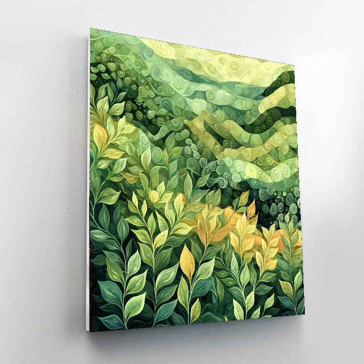 Paul Cézanne Inspired Nature's Fractal Harmony  Number Painting