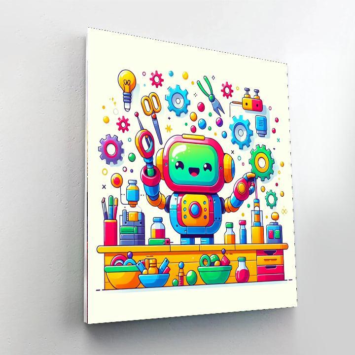 Robot Inventors Paint By Numbers Art