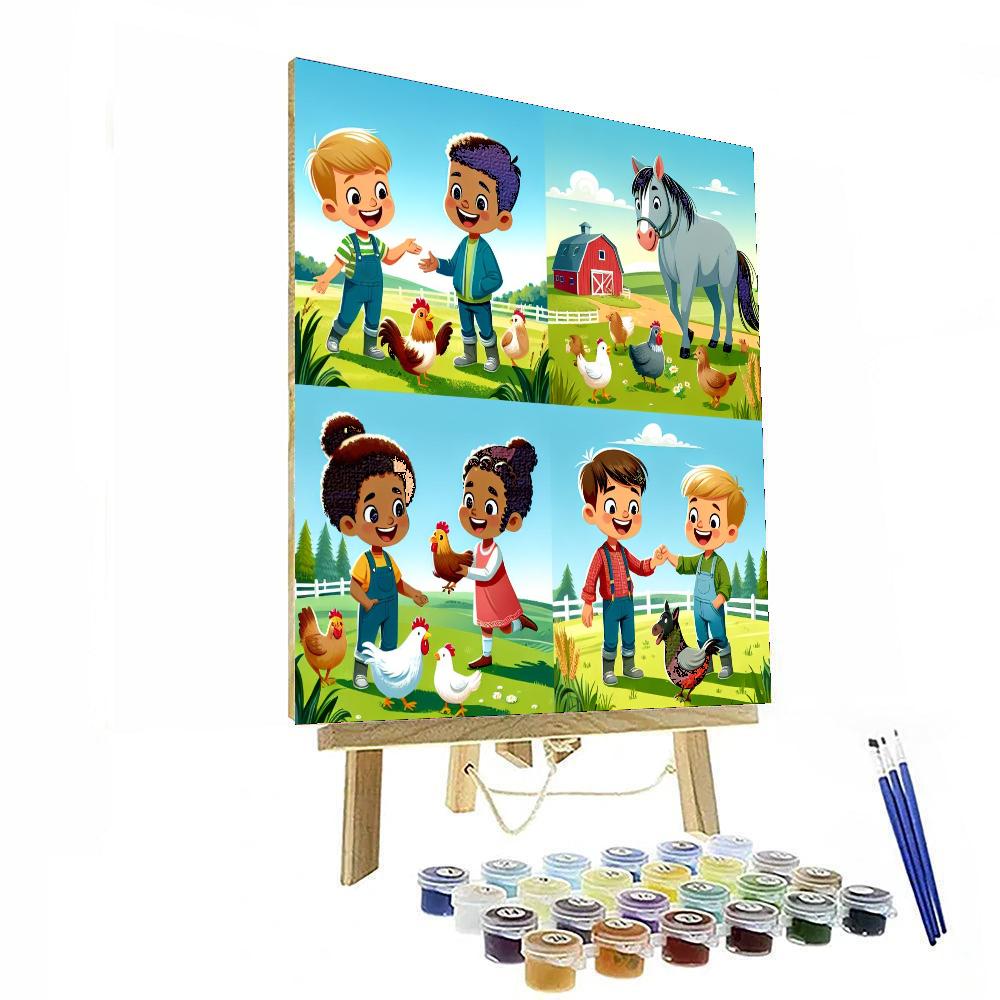 Friendship On The Farm Paint By Numbers Kits