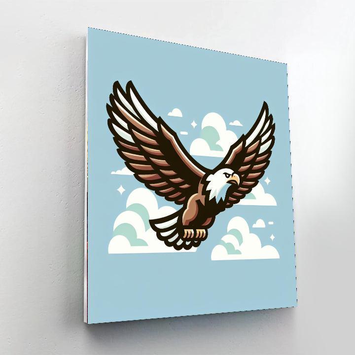 Enigmatic Eagle Encounter Number Painting