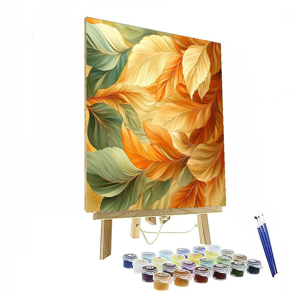 Alphonse Mucha Inspired Enchanted Autumn Tapestry  Numbered Painting Kits