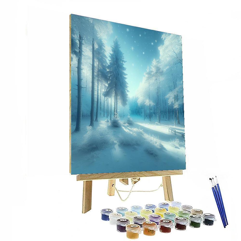 Glistening Winter Forest Paint By Numbers Kits
