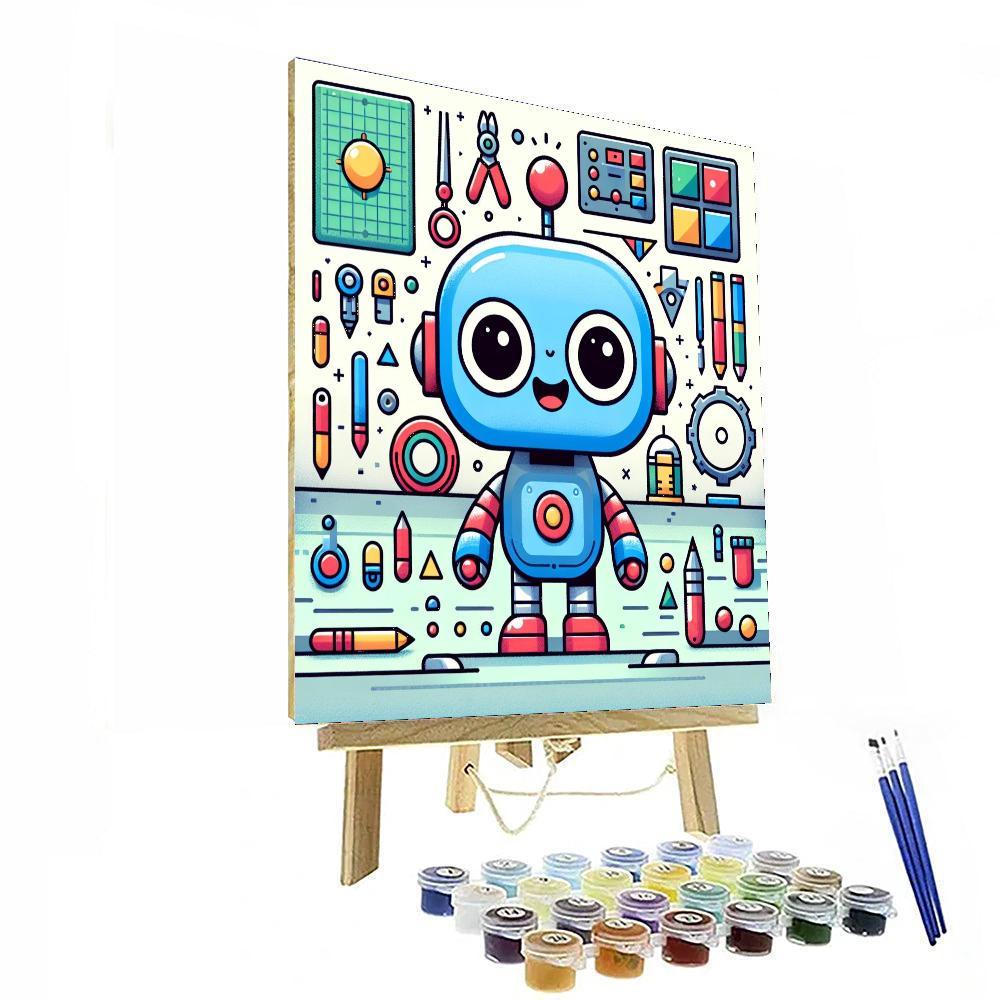 Energetic Robot Paint By Number