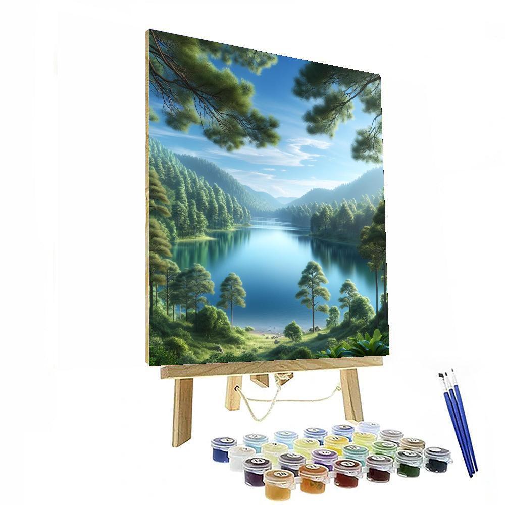 Idyllic Lakeside Retreat Paint By Color