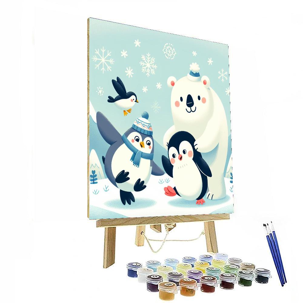 Winter Wonderland Creatures Painting Number Kit
