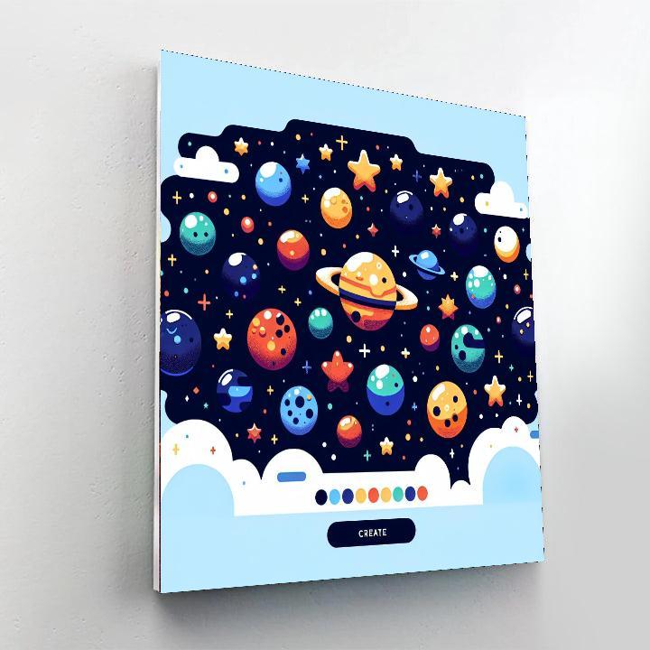 Glorious Galaxy Gathering Number Painting