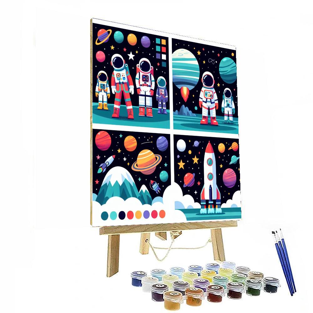 Majestic Space Adventure Numbered Painting Kits