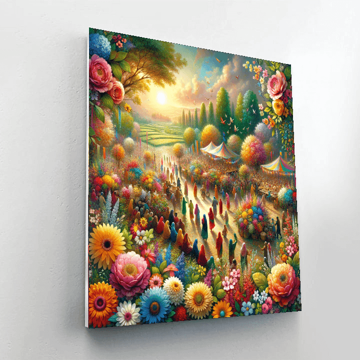 Vibrant Flower Festival - DIY Painting By Numbers Kit