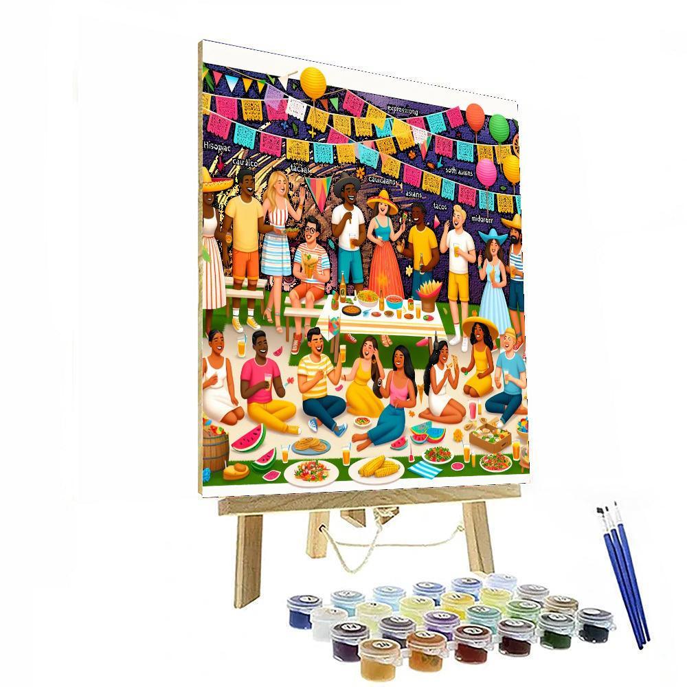 Joyful Summer Fiesta Painting By Numbers Kit