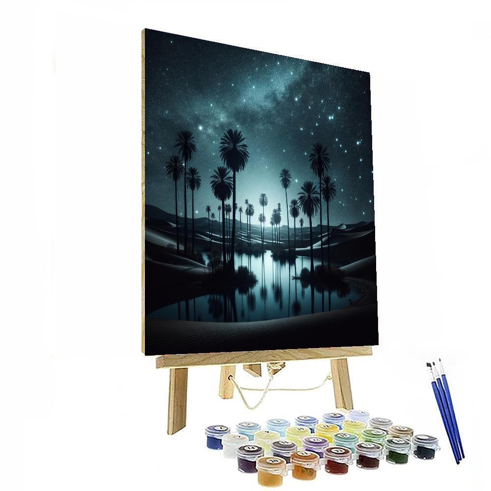 Starry Desert Oasis Paint By Numbers Art